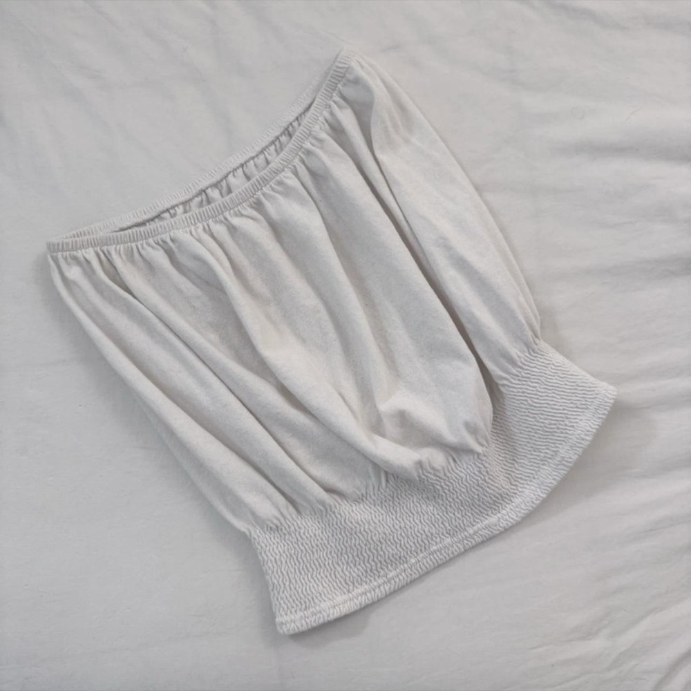 Strapless Terry Cloth Style Cotton Top